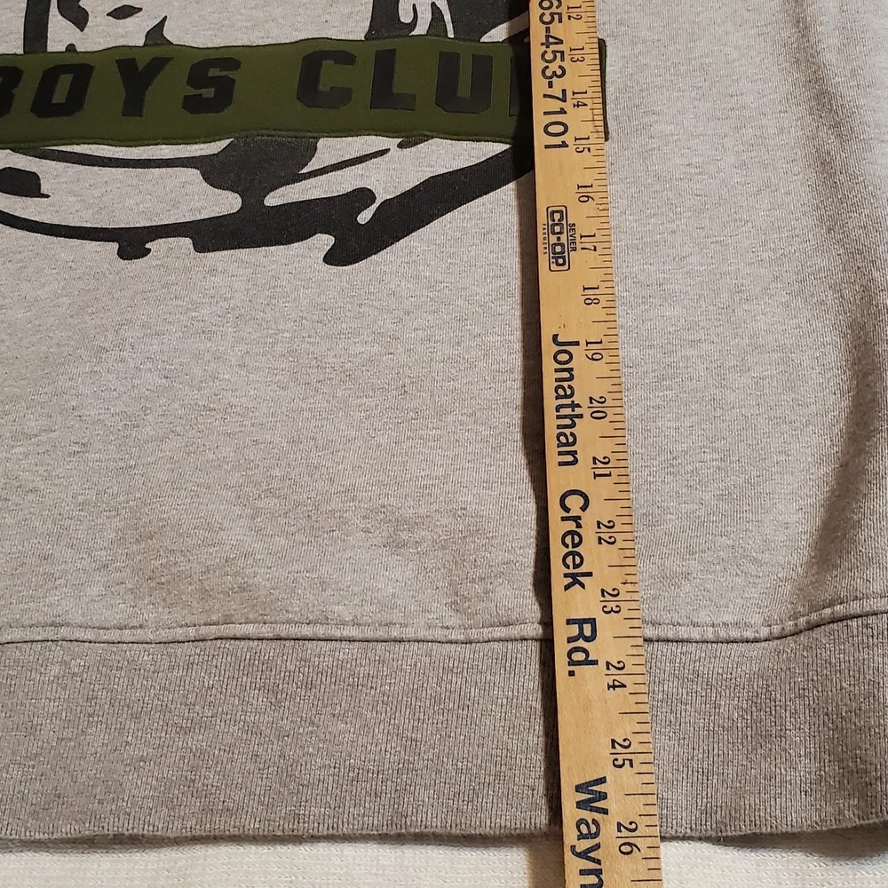 Rare Billionaire Boys Club Gray Crewneck Sweetshirt with Green Logo. Sz M